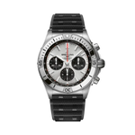 Load image into Gallery viewer, Breitling Chronomat B01 42 con cassa in acciaio inox da 42 mm e quadrante protetto da vetro zaffiro bombato.
