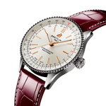 Load image into Gallery viewer, Fondello avvitato in acciaio inossidabile del Breitling Navitimer Automatic 36 con movimento meccanico automatico Calibro Breitling 17 e riserva di carica di circa 38 ore
