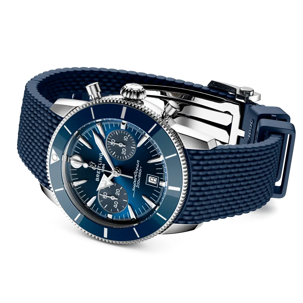 Bracciale mesh Milanese in acciaio inossidabile con chiusura pieghevole del Breitling Superocean Heritage B01 Chronograph 42