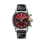Breitling Top Time B01 Chevrolet Corvette con cassa in acciaio inox da 41 mm e quadrante rosso con dettagli sportivi vintage.