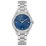 Load image into Gallery viewer, Quadrante analogico madreperla dell’orologio Bulova Sutton Lady 32 mm con indici sottili e dettagli diamantati
