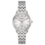 Load image into Gallery viewer, Bulova Sutton Lady 96M165 con quadrante silver e cassa in acciaio inox da 31 mm.
