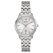 Bulova Sutton Lady 96M165 con quadrante silver e cassa in acciaio inox da 31 mm.