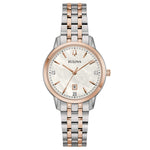 Load image into Gallery viewer, Bulova Sutton Lady 96P233 con cassa in acciaio inox e quadrante in madreperla con diamanti.
