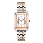 Bulova Sutton Tank 96L349 con cassa rettangolare in acciaio inox e quadrante argento.
