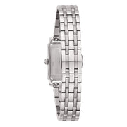 Cassa rettangolare in acciaio inox da 21x32,5 mm con finitura lucida del Bulova Sutton Tank Ladies 96P245
