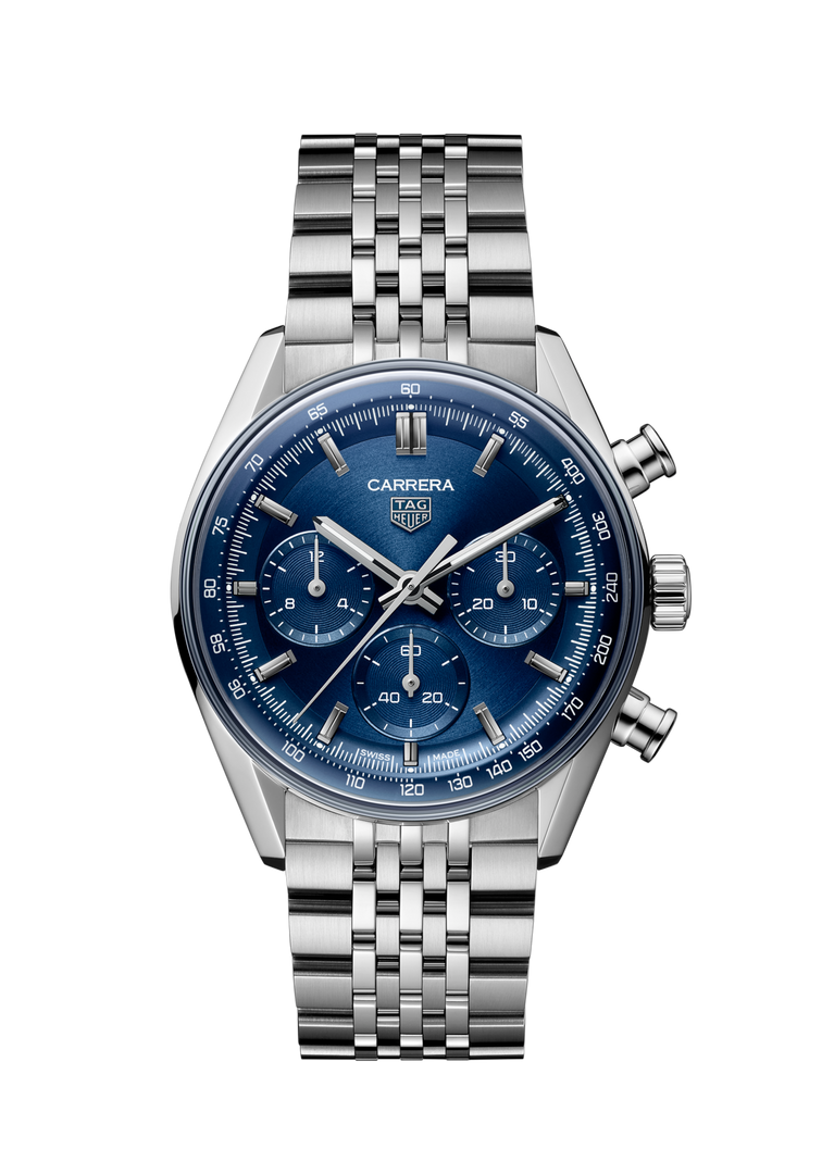 Tag Heuer Carrera Chronograph CBS2113.BA0053 - quadrante blu - cassa e bracciale acciaio
