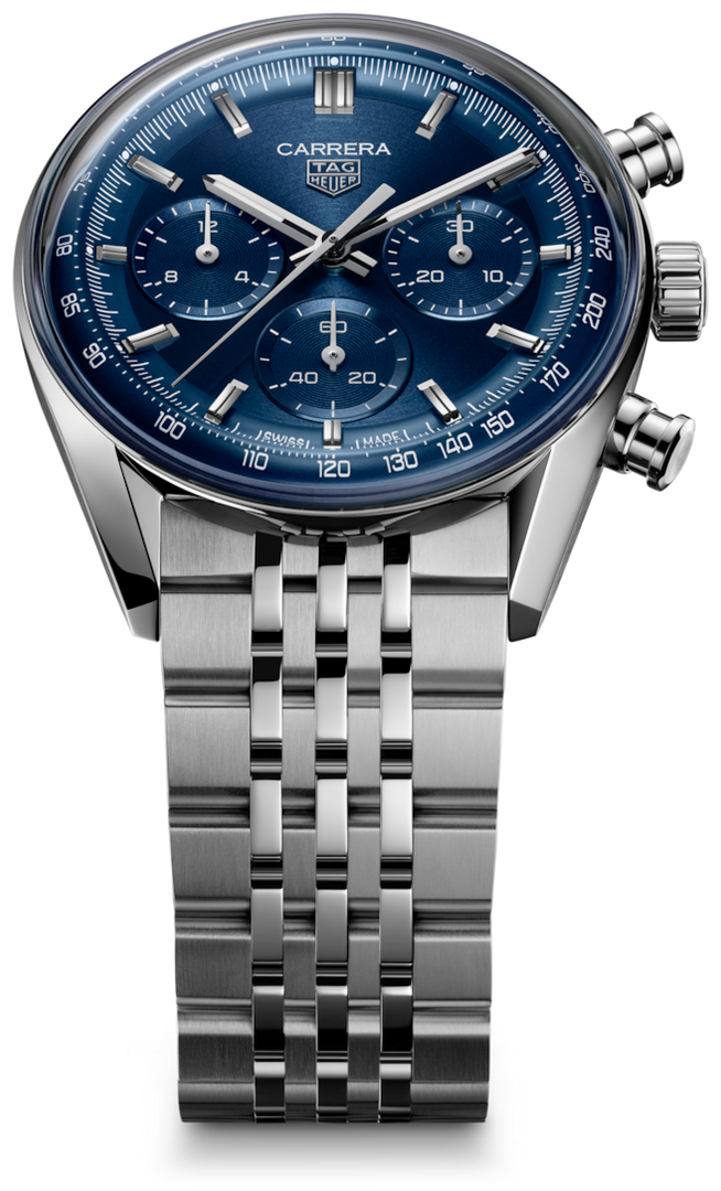 Tag Heuer Carrera Chronograph CBS2113.BA0053 - quadrante blu - cassa e bracciale acciaio