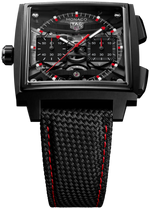 Load image into Gallery viewer, Tag Heuer Monaco Evergraph CEW5180.FT8122 - cassa titanio colore nero - cinturino caucciù nero - quadrante trasparente con cronografo