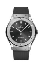 Load image into Gallery viewer, Hublot Classic Fusion Racing Grey Titanium 511.NX.7071.RX - cassa in titanio - cinturino gomma grigio scuro - quadrante grigio scuro