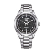Citizen Day date AW0151-85E - bracciale e cassa acciaio - quadrante nero con datario