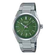 Quadrante verde effetto carbonio forgiato con dettagli in rilievo e lancette fosforescenti dell'orologio Casio Edifice EFK-100D-3A