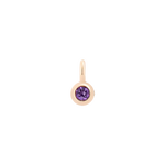 Load image into Gallery viewer, Ciondolo Bollicine DoDo in oro rosa 9K con ametista da 0,09 ct, design elegante e colorato.
