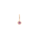 Load image into Gallery viewer, Ciondolo Bollicine DoDo in oro rosa 9K con zaffiro rosa 0,08 ct, design raffinato e colorato.
