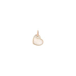 Load image into Gallery viewer, Ciondolo Cuore DoDo in oro rosa 9K con smalto rosa effetto madreperla, simbolo d’amore e dolcezza, cordino nero incluso.
