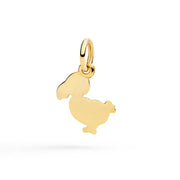 Ciondolo Dodo Junior DoDo in oro giallo 18K, charm elegante su cordino nero.