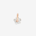 Load image into Gallery viewer, Ciondolo Fiore DoDo in oro rosa 9K con 11 diamanti bianchi, simbolo di natura e positività.
