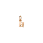 Load image into Gallery viewer, Ciondolo Lettera H DoDo in oro rosa 9K, charm elegante e personalizzabile per gioielli.
