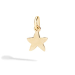 Load image into Gallery viewer, Ciondolo Stellina DoDo in oro giallo 18K, charm a forma di stella marina su cordino nero.
