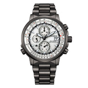 Citizen AT8304-57A con cassa grigia da 41 mm e quadrante avorio con regolo calcolatore