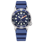 Load image into Gallery viewer, Citizen Promaster Diver&#39;s EO2021-05L con cassa in acciaio da 37 mm e quadrante blu subacqueo.
