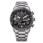 Load image into Gallery viewer, Citizen Promaster Skyhawk JV2006-55H con cassa in acciaio da 43 mm e quadrante grigio combinato analogico-digitale.
