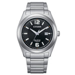 Load image into Gallery viewer, Citizen Super Titanium AW1641-81E con cassa in Super Titanio da 42 mm e quadrante nero analogico.
