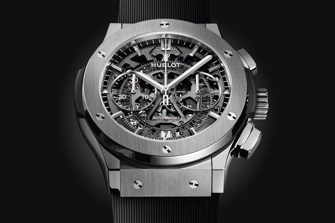 Hublot Classic Fusion Aerofusion Titanium 525.NX.0170.RX - cinturino caucciù nero - cassa titanio - quadrante scheletrato