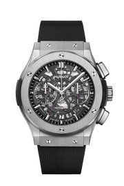 Hublot Classic Fusion Aerofusion Titanium 525.NX.0170.RX - cinturino caucciù nero - cassa titanio - quadrante scheletrato