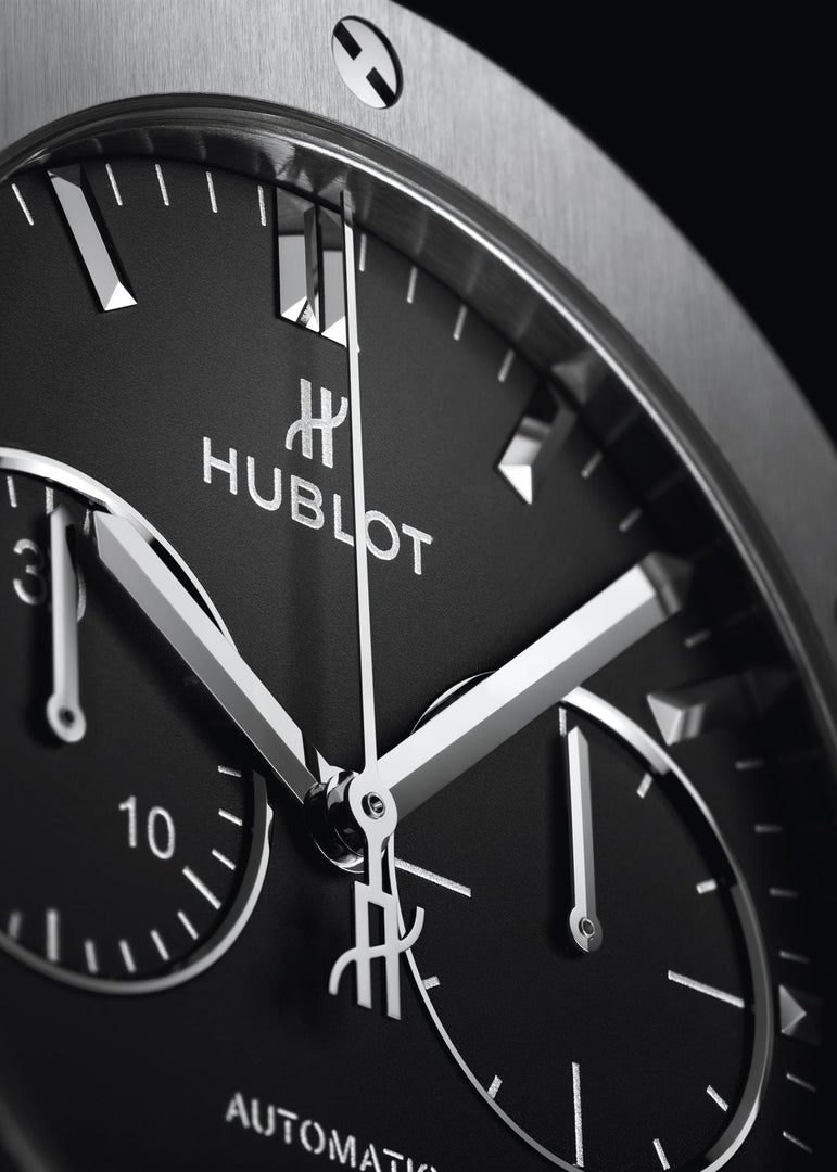 Hublot Classic Fusion Chronograph Titanium 521.NX.1171.RX - cassa in titanio - cinturino gomma nera - quadrante nero con cronografo e datario