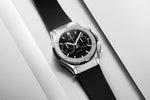 Load image into Gallery viewer, Hublot Classic Fusion Chronograph Titanium 521.NX.1171.RX - cassa in titanio - cinturino gomma nera - quadrante nero con cronografo e datario