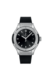 Hublot Classic Fusion Titanium Nero 33mm 581.NX.1470.RX - cinturino caucciù nero - cassa titanio - quadrante nero con datario