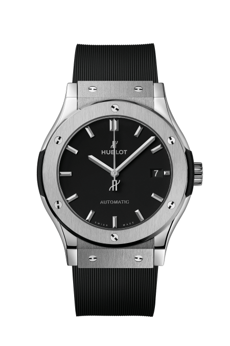 Hublot Classic Fusion Titanium Nero 542.NX.1171.RX - cassa titanio - cinturino caucciù nero - quadrante nero con datario