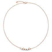 Collana Cuore DoDo in oro rosa 9K e argento 925 con catena oro rosa da 40 cm e pendente cuore.