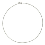 Load image into Gallery viewer, Collana Essentials DoDo in oro bianco rodiato 18K con piastrina, design minimal e raffinato.
