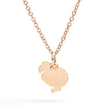 Load image into Gallery viewer, Collana Essentials DoDo in oro rosa 9K con piastrina coordinata in oro rosa, catena da 40 cm.
