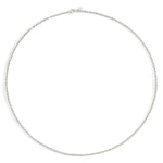 Load image into Gallery viewer, Collana Essentials DoDo in argento 925 con piastrina logo e catena Rolò diamantata da 46 cm.
