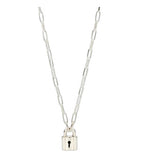 Load image into Gallery viewer, Collana Lucchetto DoDo in argento 925 con ciondolo a forma di lucchetto, design elegante e simbolico.
