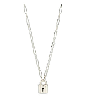 Collana Lucchetto DoDo in argento 925 con ciondolo a forma di lucchetto, design elegante e simbolico.
