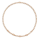 Load image into Gallery viewer, Collana Maglie Apribili DoDo Essentials in argento 925 placcato oro rosa 18K con 5 maglie apribili per personalizzazione, lunghezza 40 cm.
