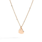 Load image into Gallery viewer, Collana Mini Cuore DoDo in oro rosa 9K e oro bianco 9K rodiato con charm cuore mini in oro rosa 9K.
