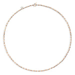 Load image into Gallery viewer, Collana Mini Granelli DoDo in argento 925 e oro rosa 9K con minigranelli e chiusura a barra T, design leggero e naturale.
