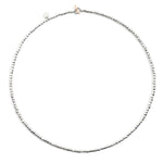 Load image into Gallery viewer, Collana Mini Granelli DoDo in argento 925 con catena e anello brisé in acciaio e t-bar in oro rosa 9K.
