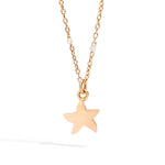 Load image into Gallery viewer, Collana Mini Stellina DoDo in oro rosa 9K e oro bianco 9K rodiato con charm stellina mini e piastrina, catena da 40 cm.
