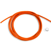 Cordino Cotone Spesso DoDo in colore arancione tangerine con sigillo in argento 925, per creazione di gioielli personalizzati.