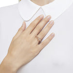 Load image into Gallery viewer, Anello Bollicine Argento e Oro Rosa
