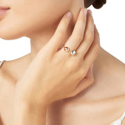 Anello Pepita Argento e Oro Rosa