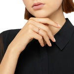 Load image into Gallery viewer, Anello Bollicine con 3 Diamanti Bianchi
