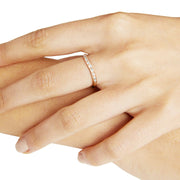 Anello Wave con Diamanti Bianchi