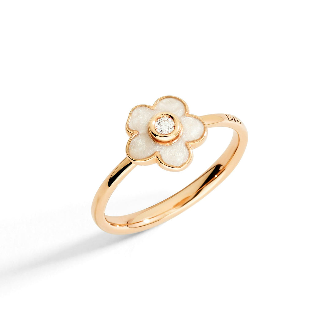 Anello Fiore Oro Rosa